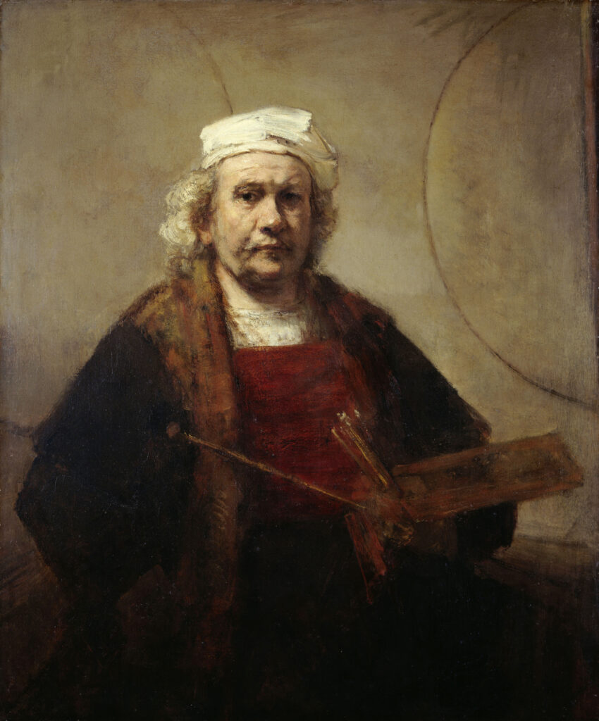 Autoportret sa dva kruga, oko 1665–1669