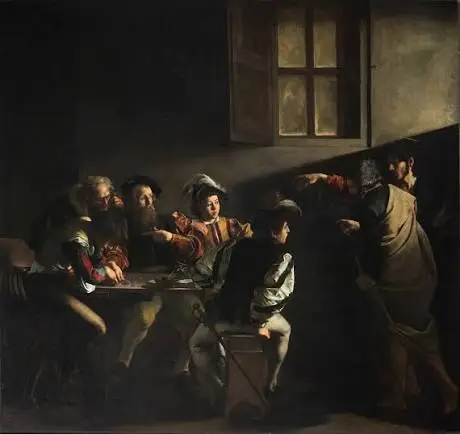 Poziv svetog Mateja, 1599–1600 karavađo dela