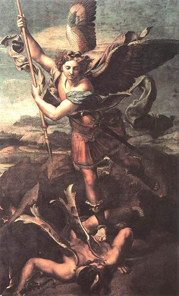Sveti Mihailo pobeđuje demona, 1518 Luvr muzej