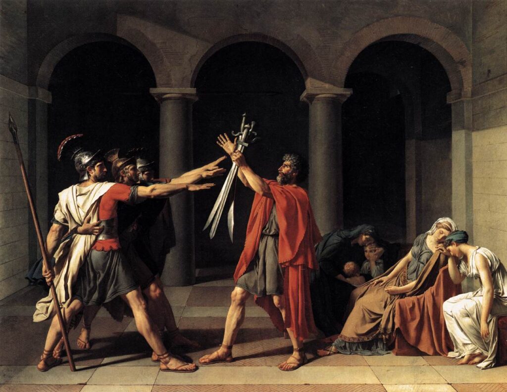 Luvr muzej - Zakletva Horacija, 1784